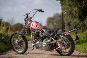 A 1977 Harley Shovelhead chopper by Hannah Meakin.