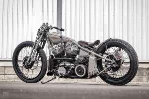 Board track-style custom Harley Shovelhead by Infinity Japan