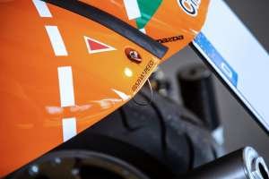 A custom Vespa PX 80 Mazda 787B tribute