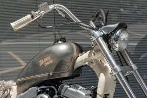 Harley Sportster chopper by 2LOUD Custom for Taiwanese pop star Yellow