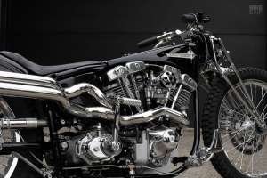 Custom 1972 FLH shovelhead with girder fork