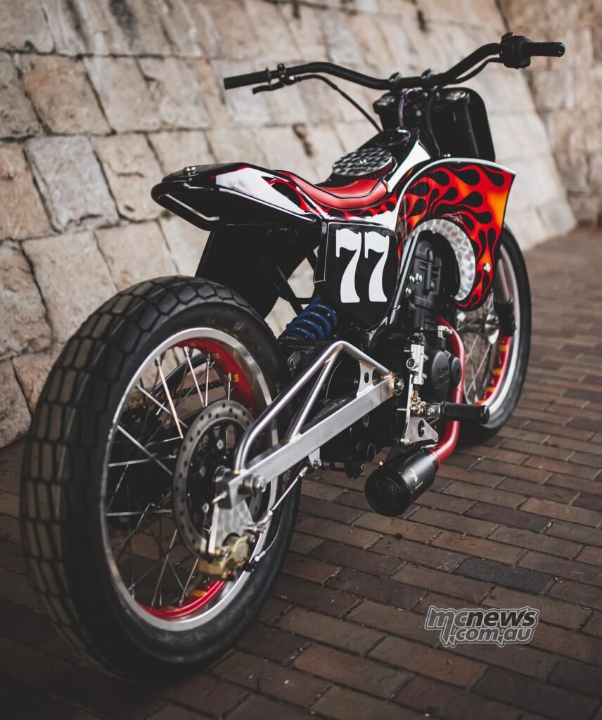 Royal Enfield Carolina Reaper flat track custom motorcycle