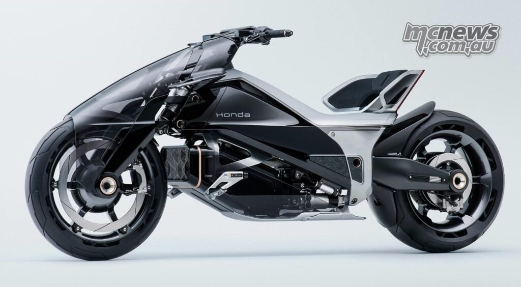 Honda EV Outlier Concept electric motorcycle at the 2025 Japan Mobility Show