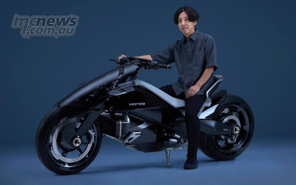 Honda EV Outlier Concept side profile showing low seat height and riding position