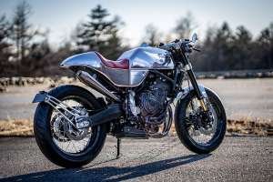 Fantic Caballero Scrambler 700 café racer conversion by 46Works, Japan