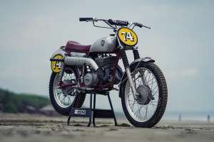 1974 Suzuki GT185 two-stroke vintage enduro by Knuckle Whackjob