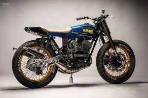 1973 Yamaha RD350 street tracker by MotoRelic