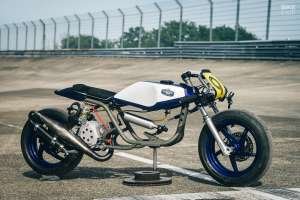 A NOS-fuelled Piaggio NRG built for scooter drag racing