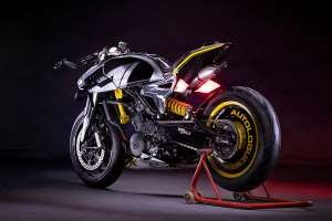 Futuristic Royal Enfield Guerrilla 450 concept build by Autologue Design