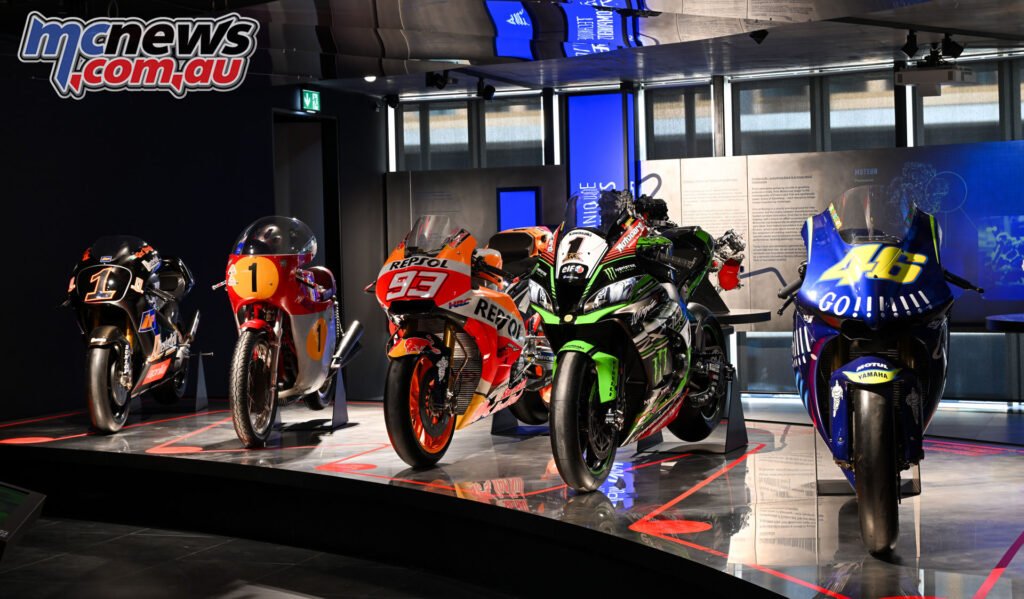 Modern World Championship-winning racing motorcycles at the FIM Museum