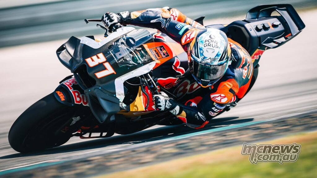 Pedro Acosta riding the Red Bull KTM RC16 during the 2026 Sepang MotoGP Test.