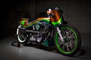 Custom Harley Fat Boy built by Tom Mosimann of the Swiss workshop GS Mashin.
