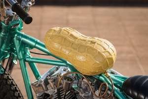 Harley-Davidson Shovelhead with lifelike peanut fuel tank by Sun Motorcycles, Heiwa MC, and Wedge