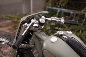 Handbuilt S&S Cycle Panhead with modified 1969 Shovelhead frame by Satomari Motorcycle