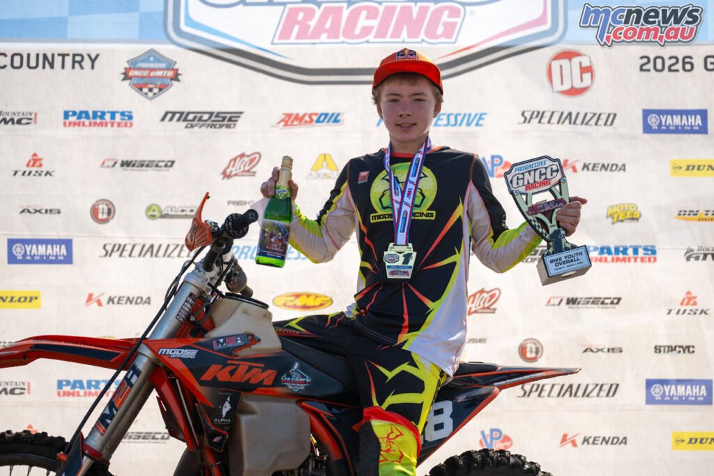 Hunter Hawkinberry grabbed the Bike Youth Overall win in the sandy Florida terrain - Image by Mack Faint