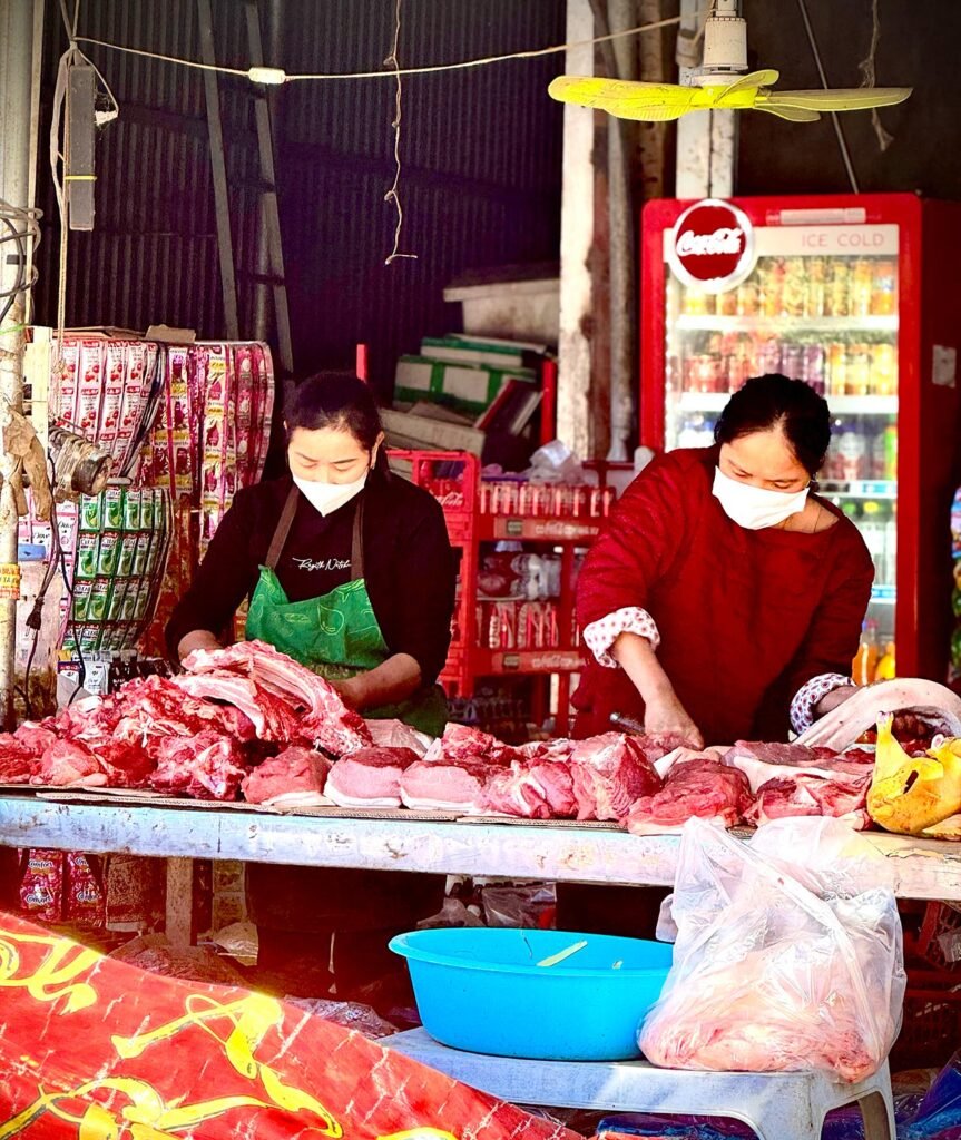 The local butcher mid-prep.