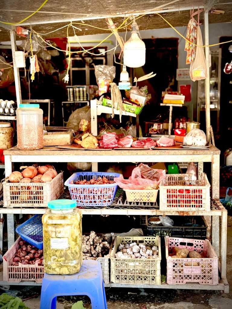 A street food vendor in Vietnam.