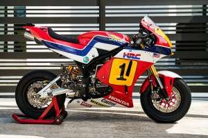 A Honda Grom street racer with a two-stroke moto, by Cohn Racers, USA