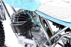 Snow motorcycle: A Penton with studded ice tires