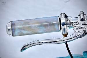 Snow motorcycle: A Penton with studded ice tires