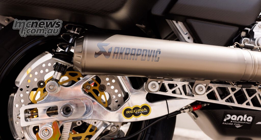 Akrapovic provides the exhaust on the Bagger World Cup bikes