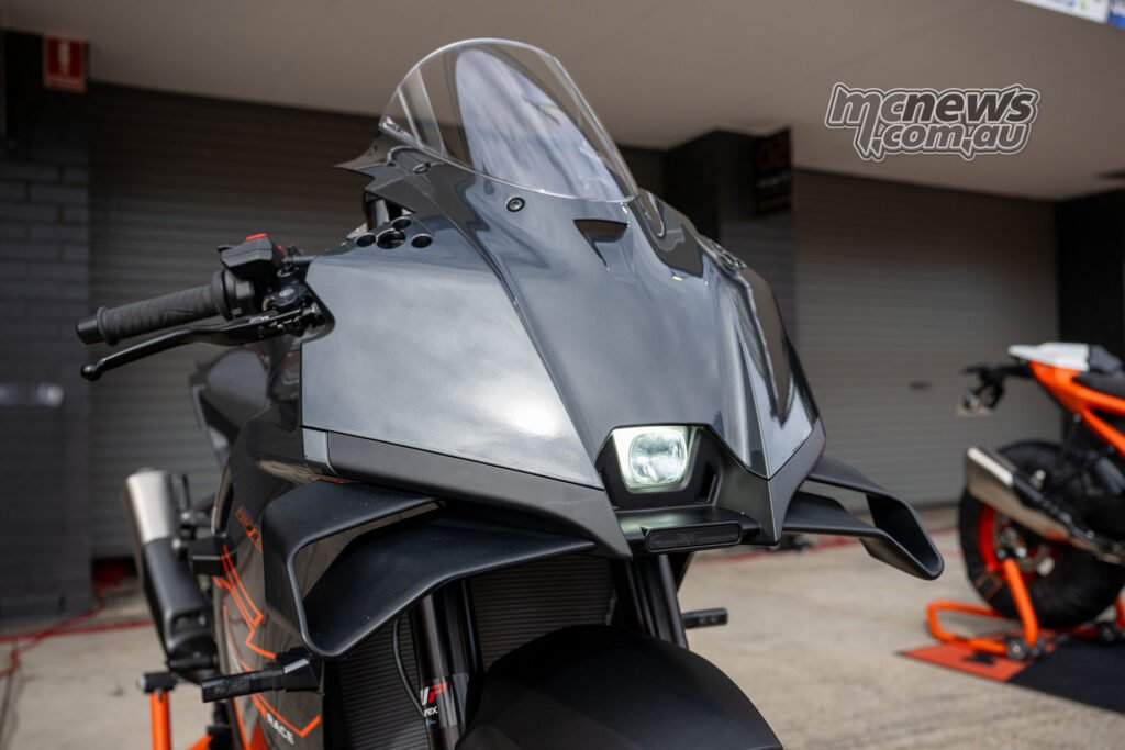 KTM 990 RCR in dark metallic finish at SMSP
