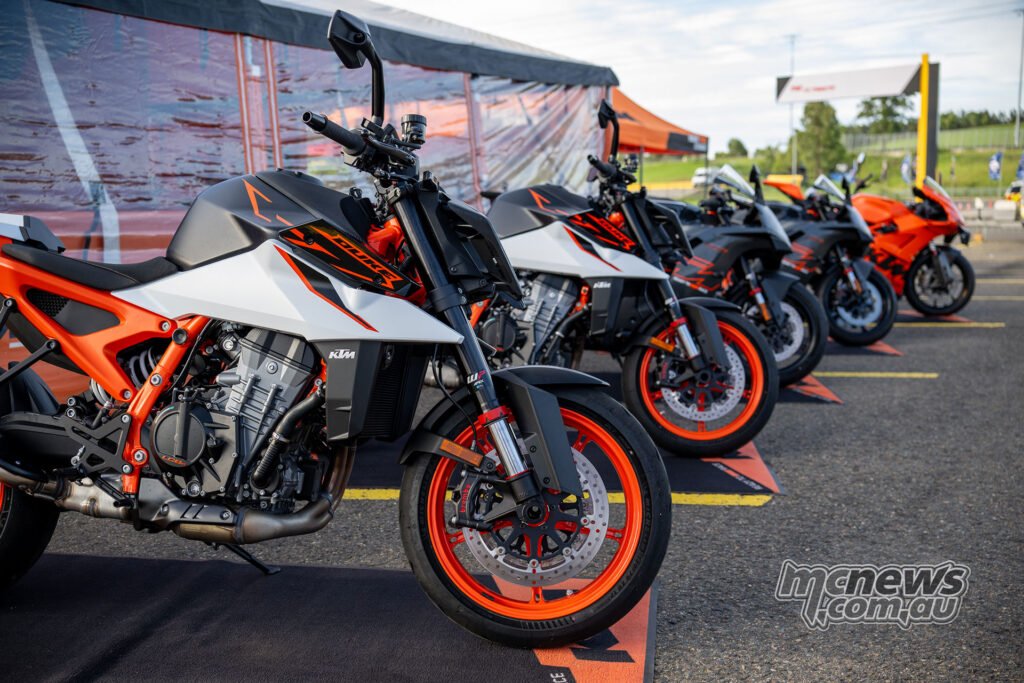 2026 KTM 990 Duke R and KTM 990 RCR at Sydney Motorsport Park