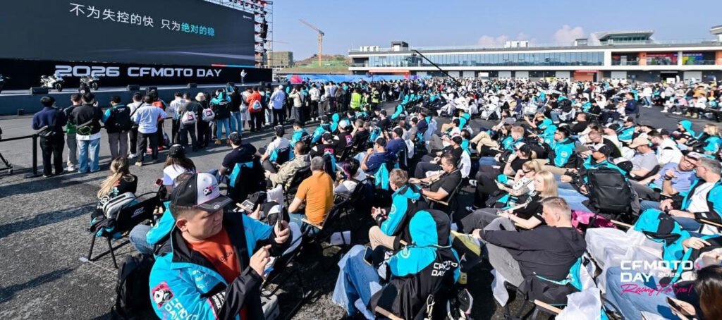 Crowd gathered at Chengdu Tianfu International Circuit for CFMOTO Day 2026