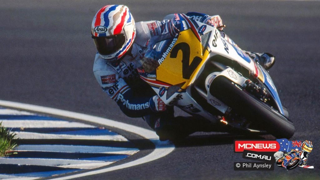 Mick Doohan after taking pole at the 1992 Australian Grand Prix at Eastern Creek.